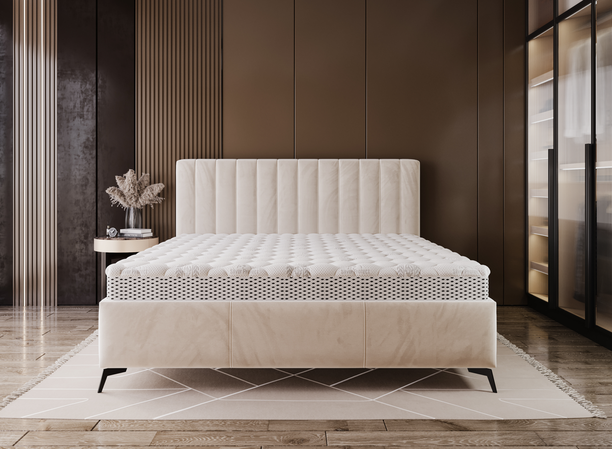 ArtMarz Luxusní manželská postel MY LADY | béžová 160 x 200 cm