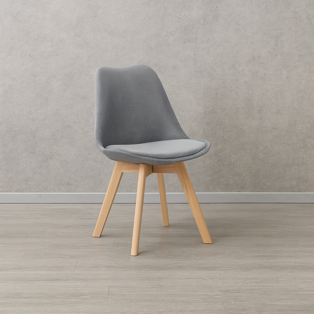 Signal Jídelní židle DIOR VELVET buk | šedá