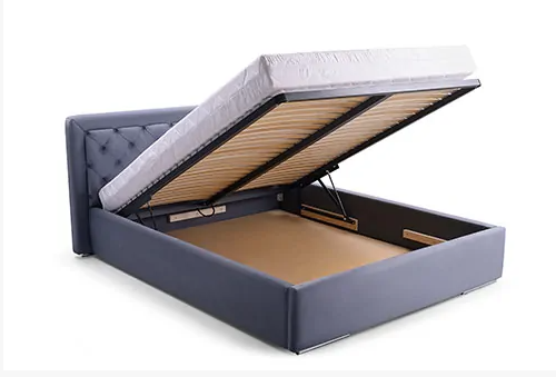 ArtIdz Čalouněná manželská postel DANIELLE | béžová 160 x 200 cm Typ: Výklopný rošt