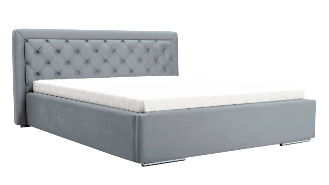 ArtIdz Čalouněná manželská postel DANIELLE | šedá 160 x 200 cm Typ: Drevený rošt