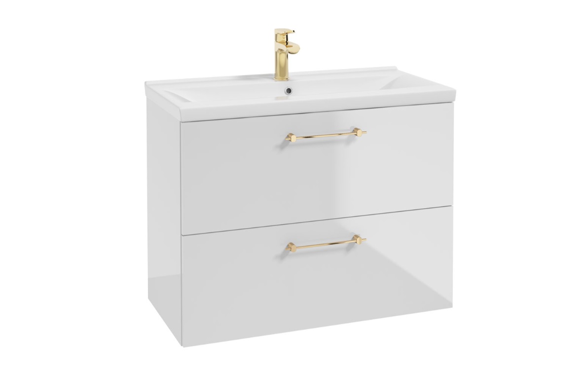 ArtDef Skříňka pod umyvadlo FERATA D80 2S/45 | bílá 80 cm