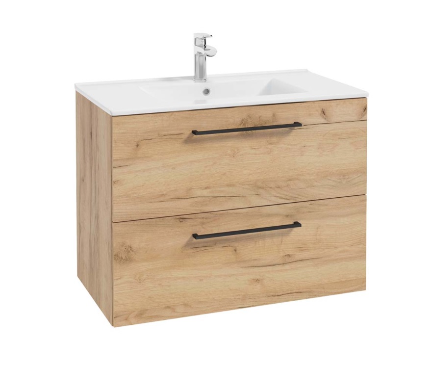 ArtDef Skříňka pod umyvadlo FERATA D80 2S/45 | dub zlatý 80 cm