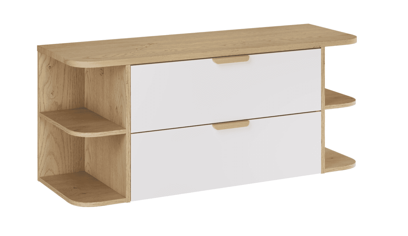 ArtCom Koupelnová skříňka s deskou ASTER WHITE LRSM D120cm | 120 cm