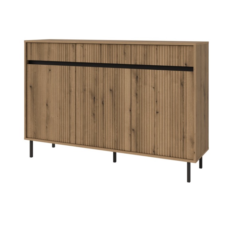 Levně ArtLemp Komoda KASOA 3F3S/833 | dub evoke