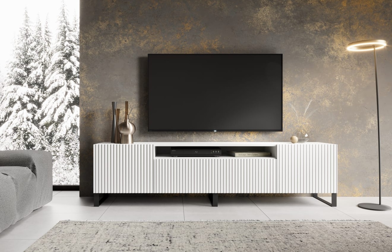 Levně ArtAdrk TV stolek NOEMI | bílá