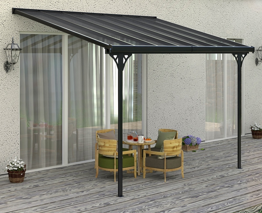 Levně ArtRoja Pergola BRUCE F | šedý polykarbonát