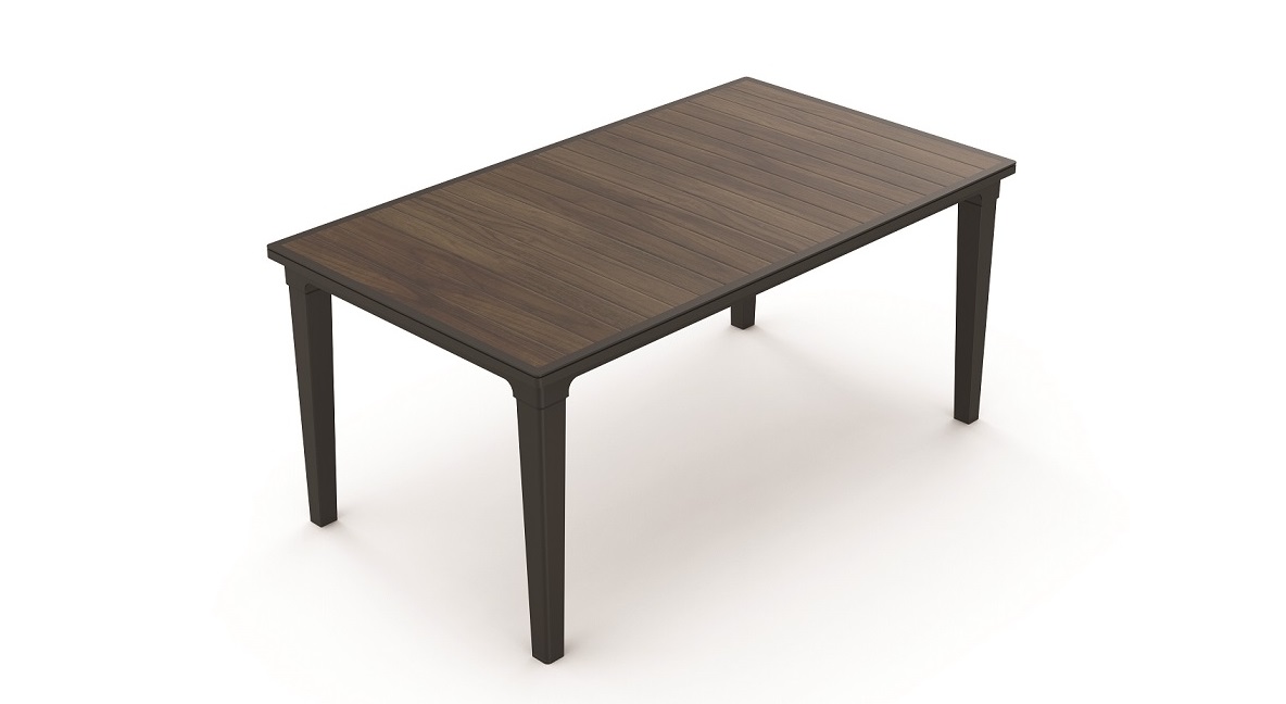 Levně KETER Zahradní stůl DEFUTU 160 | walnut / grafit