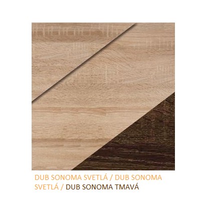 ArtCross Komoda NOTTI | 02 Barva: Dub sonoma světlá / dub sonoma světlá / dub sonoma tmavá