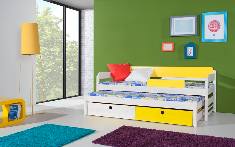 Levně ArtBed Dětská dřevěná postel s přistýlkou NATU I Provedení: Borovice přírodní