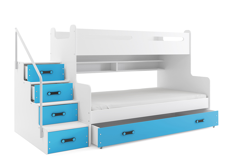 BMS Dětská patrová postel MAX 3 Barva: Modrá
