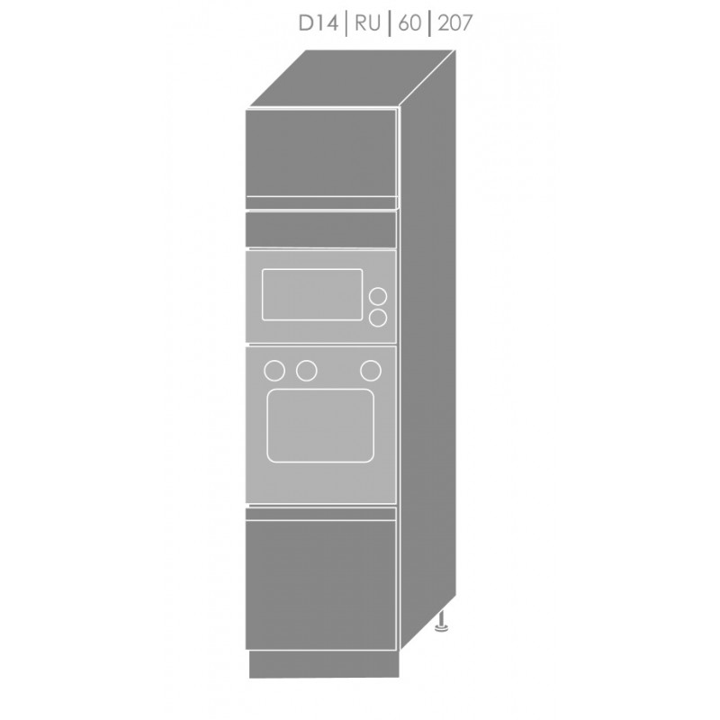 ArtExt Kuchyňská linka Brerra - lesk Kuchyně: Spodní skříňka D14/RU/60/207/(ŠxVxH) 60 x 207 x 56,5 cm