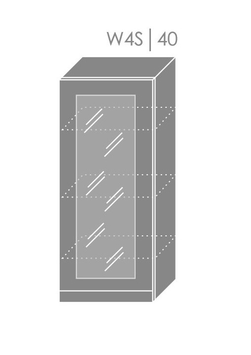 ArtExt Kuchyňská linka Brerra - lesk Kuchyně: Horní skříňka W4S/40/(ŠxVxH) 40 x 96 x 32,5 cm