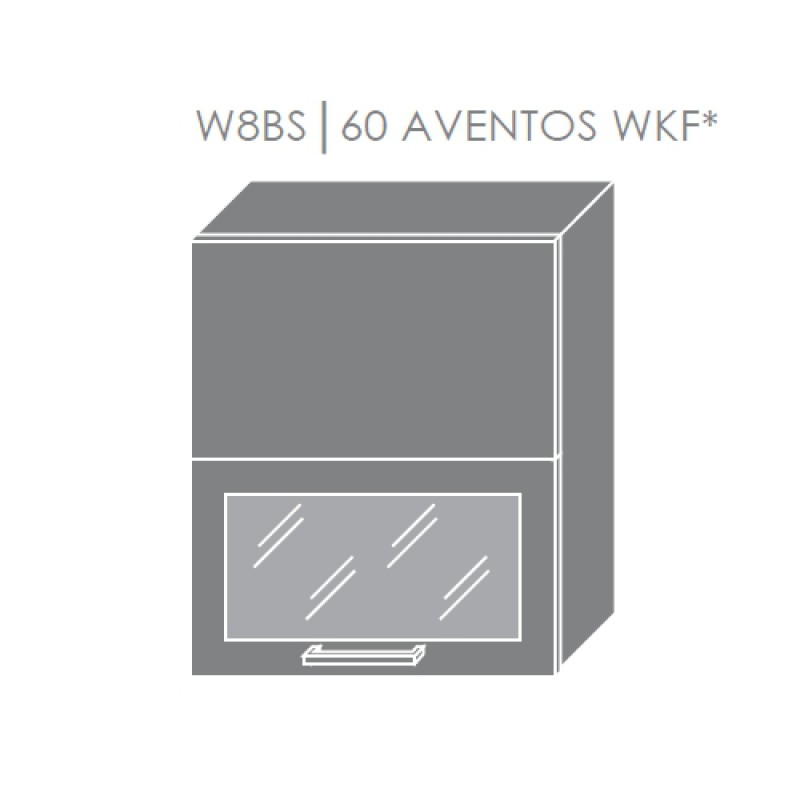 ArtExt Kuchyňská linka Brerra - mat Kuchyně: Horní skříňka W8BS/60 AVENTOS WKF/ rám v barvě dvířek / korpus grey, lava, bílá (ŠxVxH) 60 x 72 x 32,5 cm