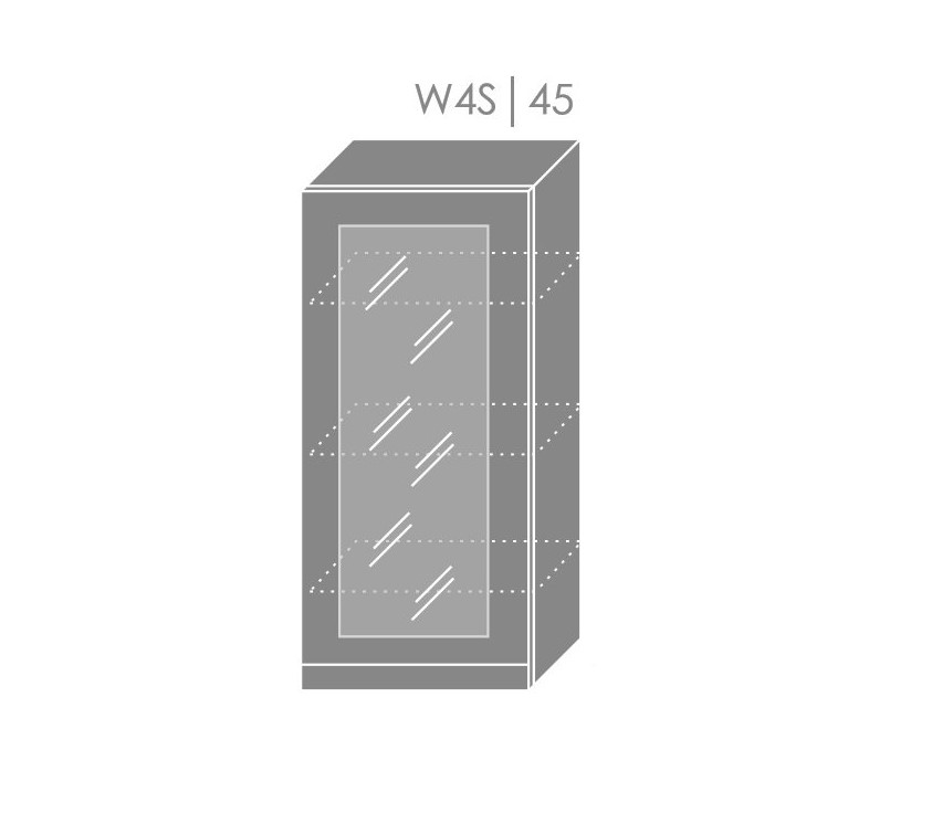 ArtExt Kuchyňská linka Brerra - mat Kuchyně: Horní skříňka W4S/45/(ŠxVxH) 45 x 96 x 32,5 cm