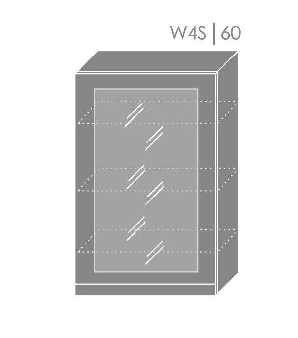 ArtExt Kuchyňská linka Brerra - mat Kuchyně: Horní skříňka W4S/60/(ŠxVxH) 60 x 96 x 32,5 cm