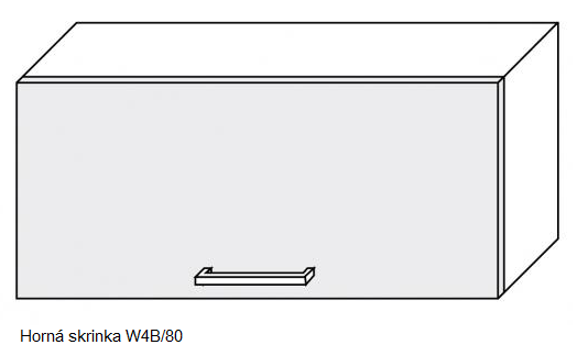 ArtExt Kuchyňská linka Florence - mat Kuchyně: Horní skříňka W4B/80/(ŠxVxH) 80 x 36 x 32,5 cm