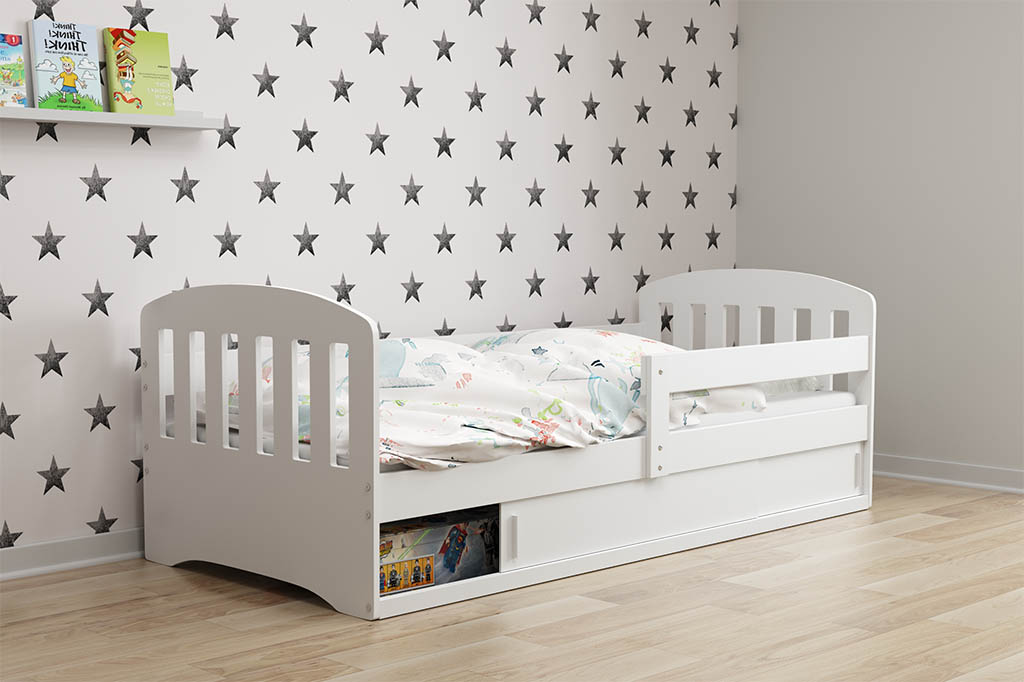 BMS Dětská postel CLASIC 1 Barva: Borovice / bílá, Rozměr: 160 x 80 cm