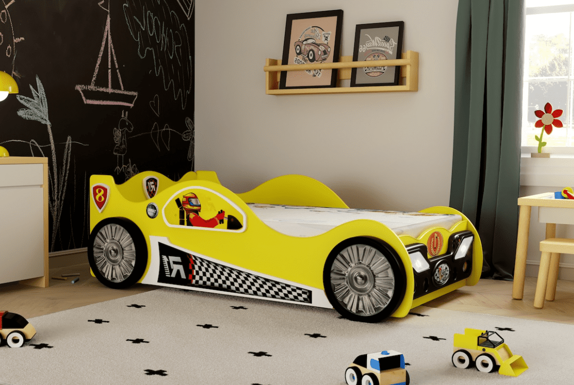 Levně Artplast Dětská postel formulka MONZA | mini Barva: Žlutá