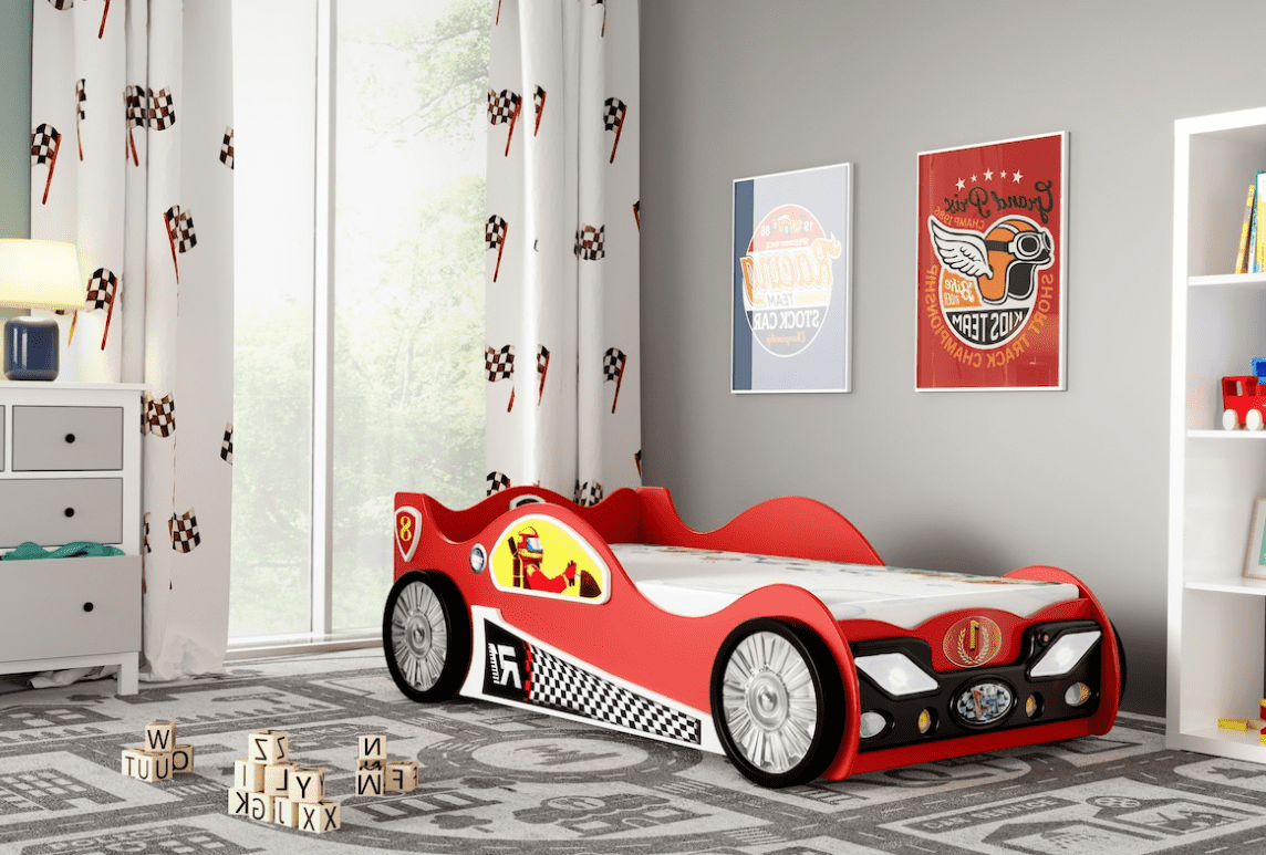 Levně Artplast Dětská postel formulka MONZA | mini Barva: Červená