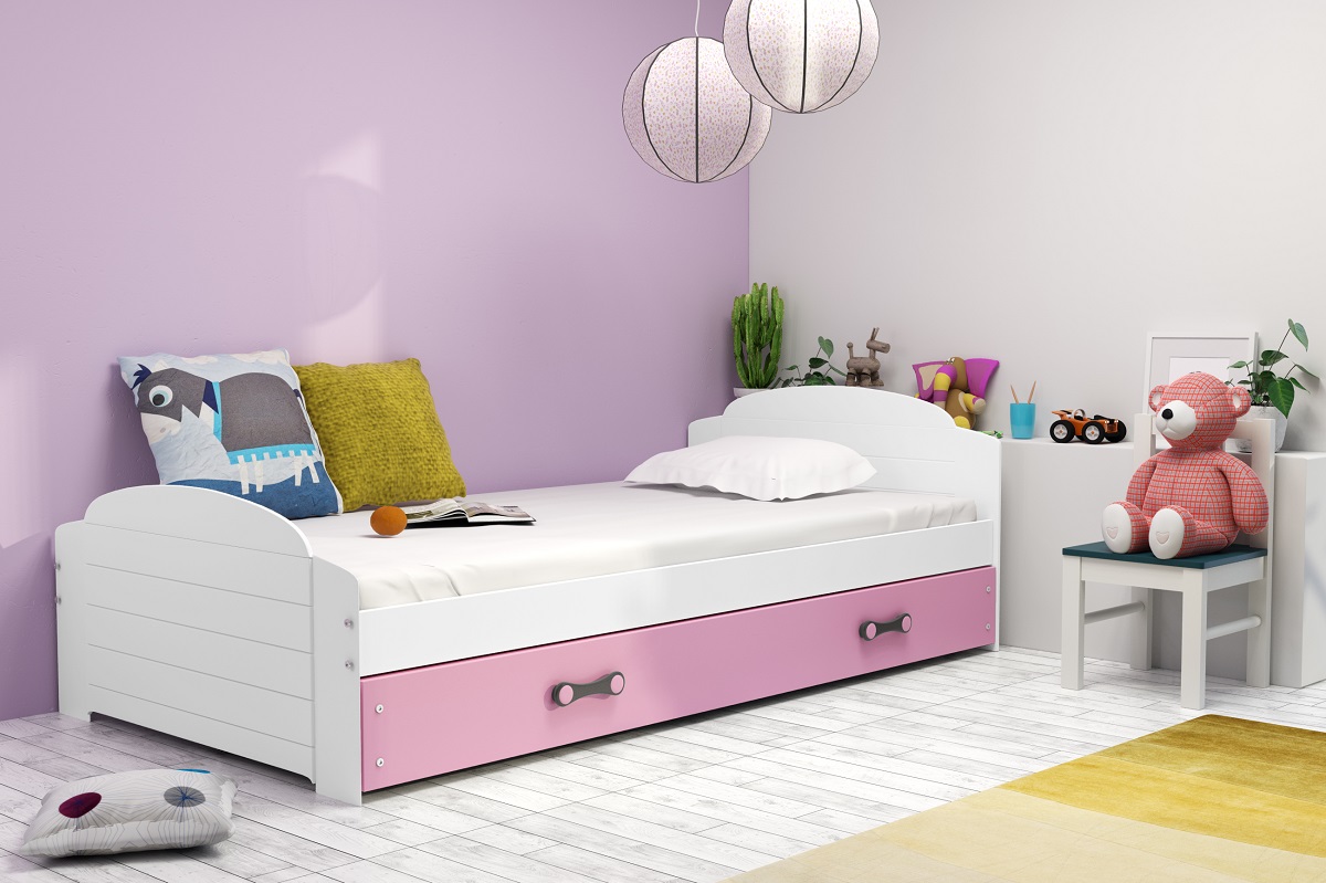Levně BMS Dětská postel LILI Barva: bílá / růžová