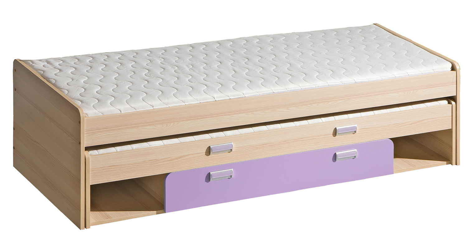 Levně Dolmar Dětská postel s přistýlkou CORNETO L16 Barva: Jasan coimbra / fialová