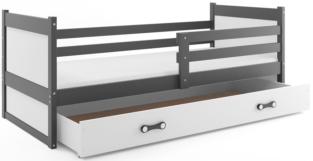 Levně BMS Dětská postel RICO 1 | šedá 90 x 200 cm Barva: Bílá