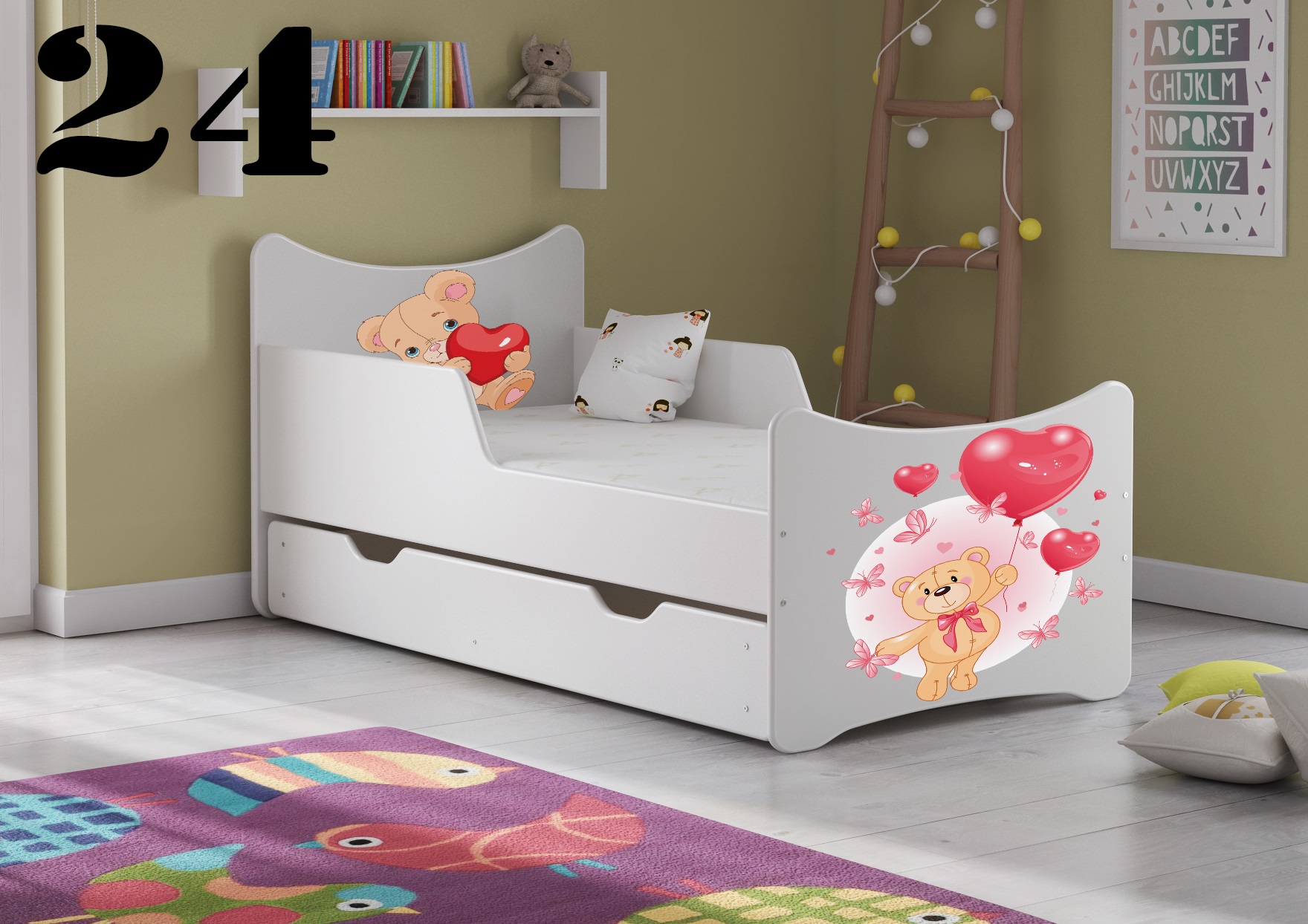 Levně Detská posteľ SMB - zvieratá Provedení: Obrázek č.24
