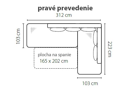 Stagra Rohová sedací souprava SPLIT Provedení: pravé