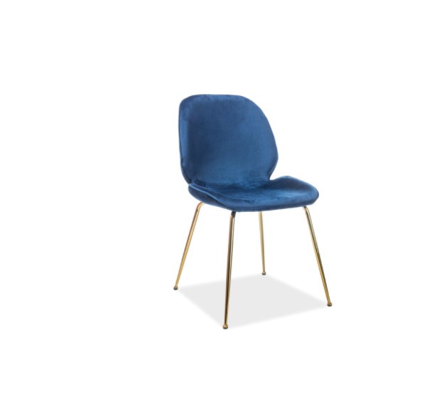Signal Židle ADRIEN Velvet | zlaté nohy Barva: Bluvel 86 / granátová modrá
