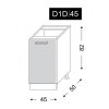 Kuchyňská spodní skříňka Platinium D1D 45 rozměry