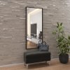 Moderní zrcadlo Vasto s černým rámem