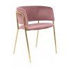 designová jídelní židle delta růžová