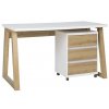IWO I Psací stolek v nádherném provedení v bílé barvě s dubem artisan