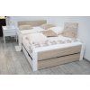 dřevěná postel lea bílá dub sonoma 120x200cm s roštem
