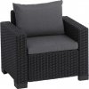 zahradní ratanové křeslo FLORIDA grafit