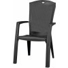 METASSA zahradní židle grafit pevná