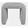 stylová taburetka LEITH ve světle šedé barvě