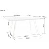 rozměry jídelního stolu BRICK