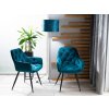 Jídelní židle Cherry velvet v tyrkysovém designu