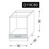 Kuchyňská spodní skříňka Avellino D11K 60 rozměry