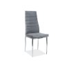 moderní jídelní židle H261 Velvet, v provedení šedá