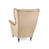 zadní strana moderního křesla LADY VELVET, v designu béžová