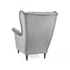 zadní strana moderního křesla LADY VELVET, v designu šedá