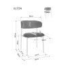 jídelní židle elton d brego šedá rozměry