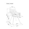 jídelní židle cherry velvet rozměry