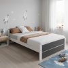 dřevěná postel lea bílá šedá 80x200cm s roštem