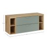 koupelnový komplet aster green dub cremona 120cm s deskou a regaly 120cm lr rozměry