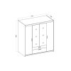 rozměry-kombinované-satníkové-skříně-ELLEN-4D2S-se-zrcadlem