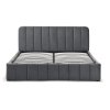 manželská čalouněná postel avena šedá s designovým prošíváním