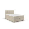 jednolůžková postel alpina boxspring bezova s ​​matrací